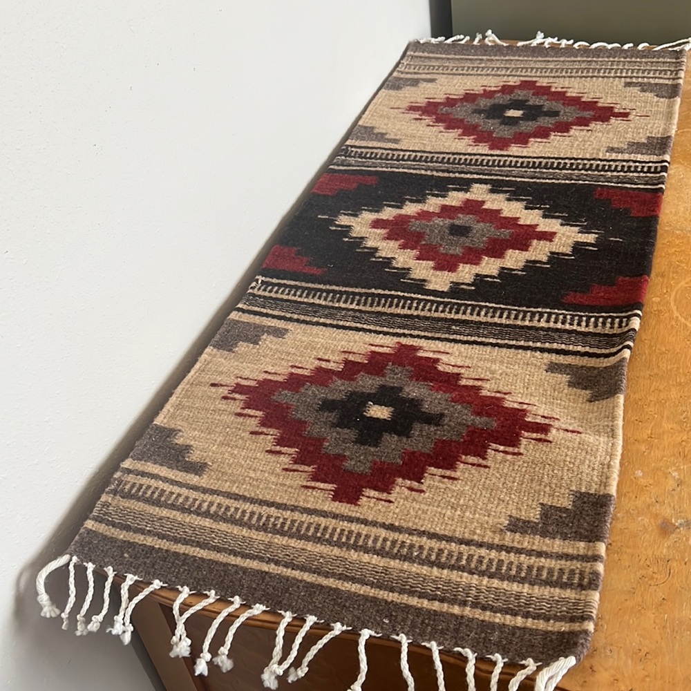 Navajo wool table runner